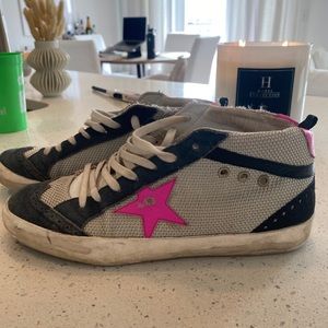Golden Goose Mid Star - Pink and Gray/Navy